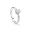 Damiani Anelli Di Fidanzamento | Anelli>Anello di fidanzamento in oro bianco con diamante taglio smeraldo