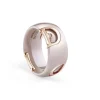 Damiani Anelli>Anello in ceramica cappuccino con oro rosa e diamante