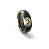 Damiani Anelli>Anello in ceramica verde con oro giallo e diamante, 7 mm.