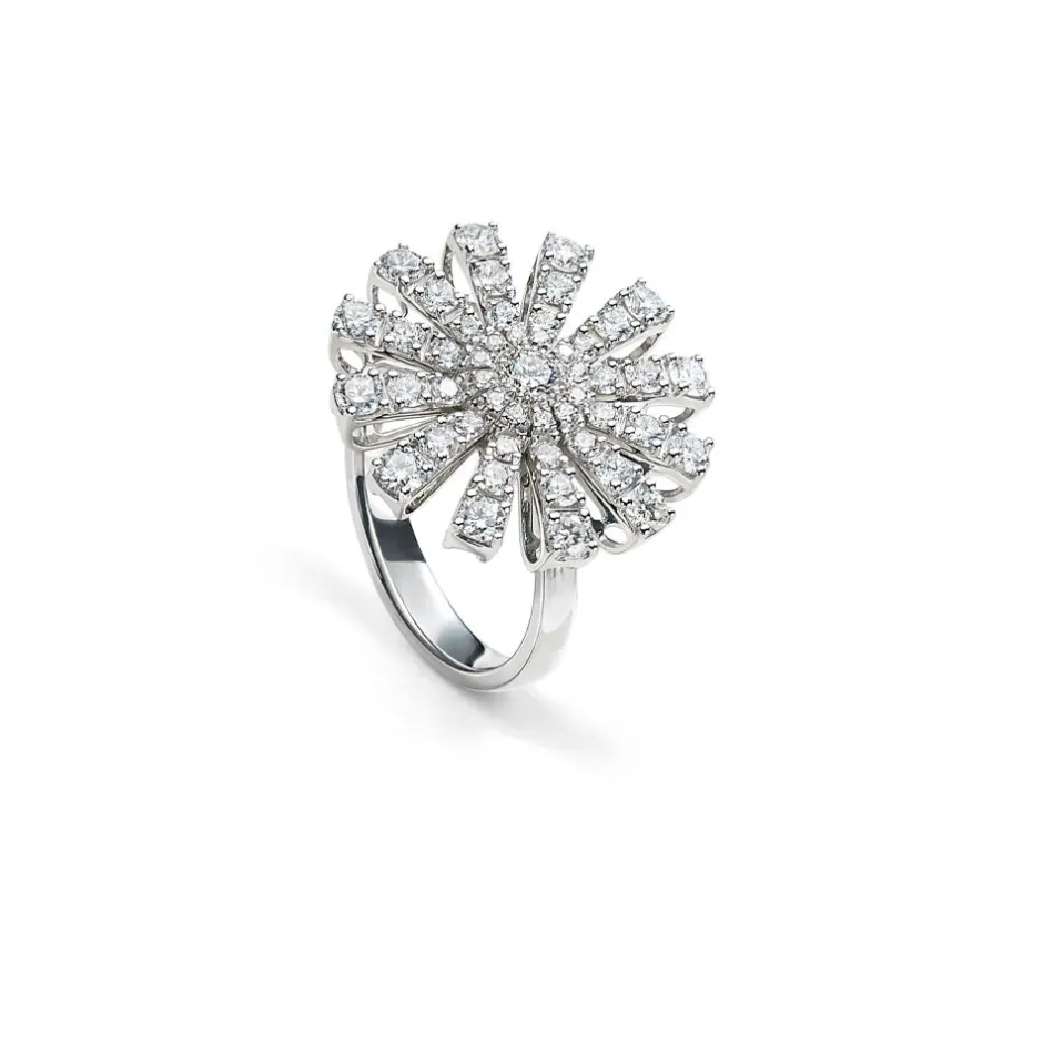 Damiani Anelli>Anello in oro bianco con diamanti, 22mm.