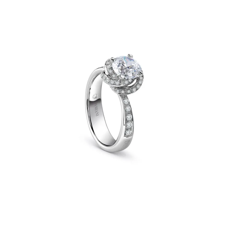 Damiani Anelli Di Fidanzamento | Anelli>Anello in oro bianco con diamanti