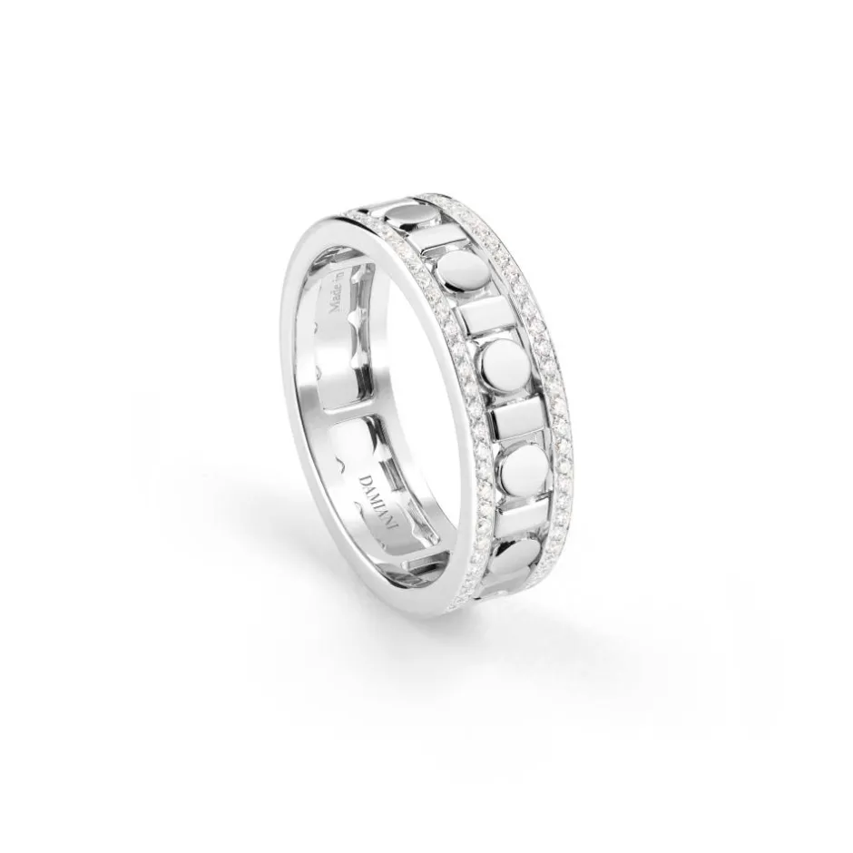 Uomo Damiani Anelli Per Coppie | Uomo>Anello in oro bianco con diamanti, 5,7 mm.