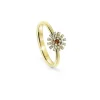 Damiani Anelli>Anello in oro giallo con quarzo citrino e diamanti, 8 mm.