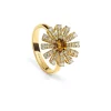 Damiani Anelli>Anello in oro giallo con quarzo citrino e diamanti, 16 mm.