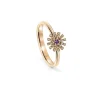 Damiani Anelli>Anello in oro rosa con ametista e diamanti brown, 8 mm.