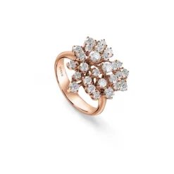 Damiani Anelli>Anello in oro rosa con diamanti