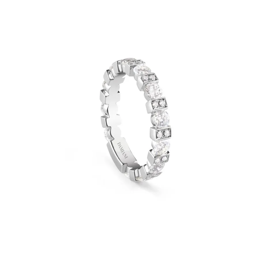 Damiani Fedi Nuziali | Anelli>Anello in platino con diamanti, 2,70 mm.