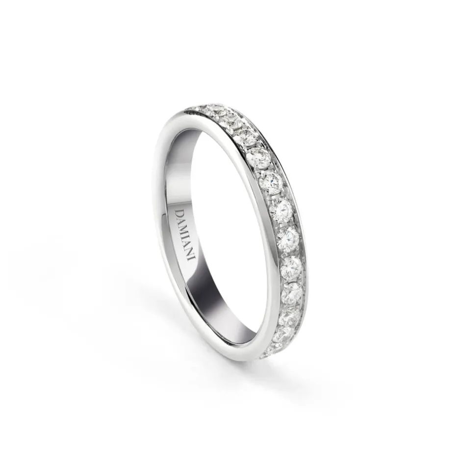 Damiani Anelli | Fedi Nuziali>Anello in platino con diamanti