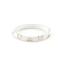Damiani Bracciali>Bracciale in ceramica bianca con oro rosa e diamanti
