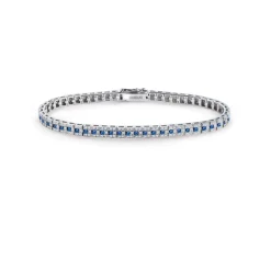 Damiani Bracciali>Bracciale in oro bianco con diamanti e zaffiri