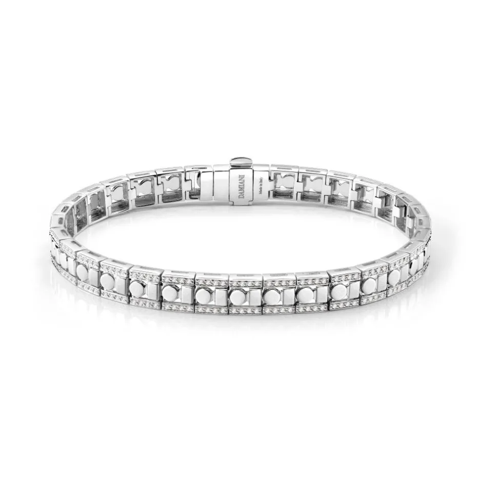 Uomo Damiani Uomo | Bracciali>Bracciale in oro bianco con diamanti