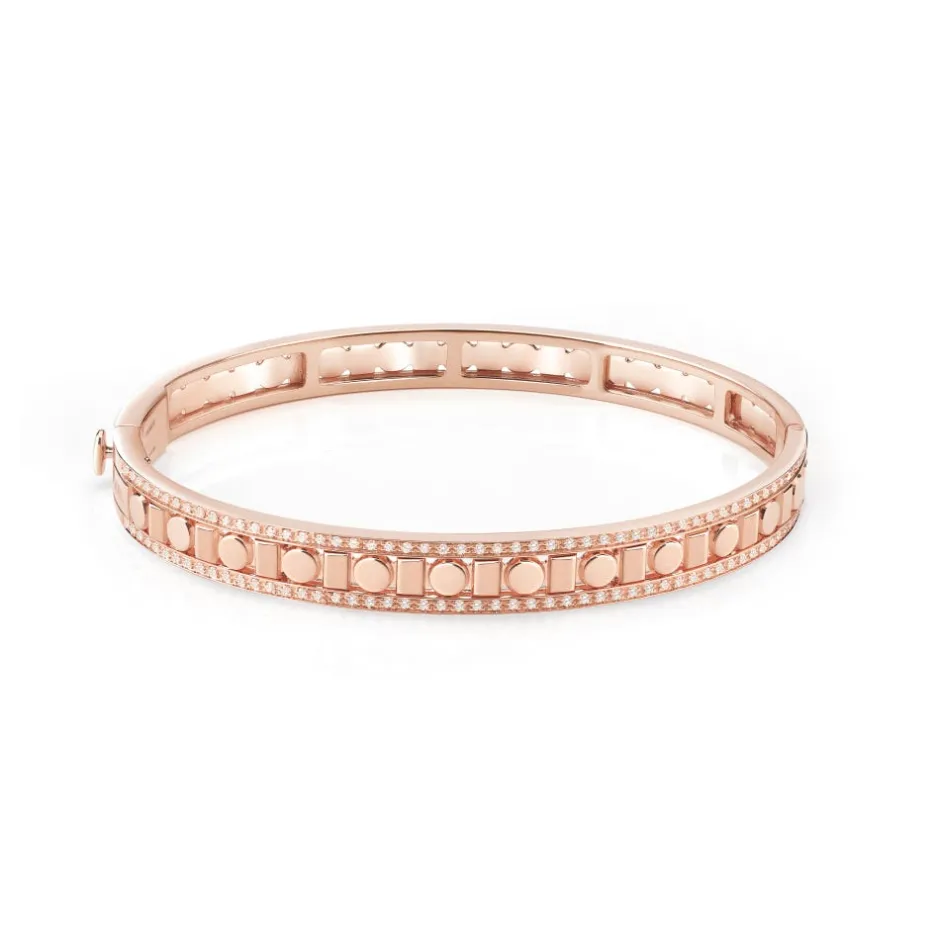 Uomo Damiani Uomo | Bracciali>Bracciale in oro rosa con diamanti, 7 mm.