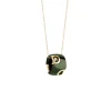 Damiani Collane>Collana in ceramica verde con oro giallo e diamante
