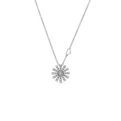 Damiani Collane>Collana in oro bianco con diamanti, 16 mm.
