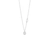 Damiani Collane>Collana in oro bianco con diamante taglio goccia