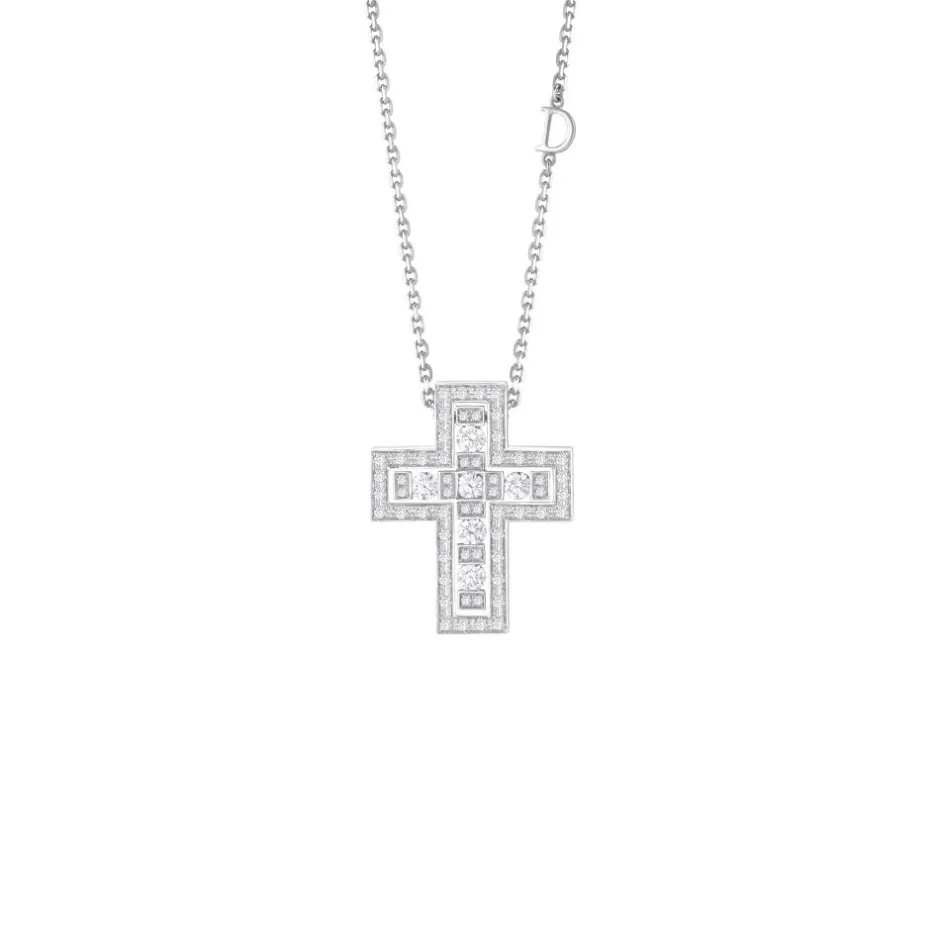 Uomo Damiani Uomo | Collane>Collana in oro bianco con diamanti