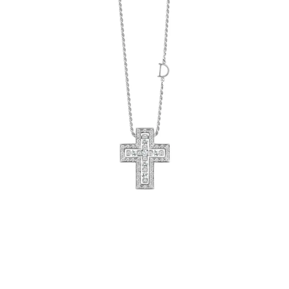 Uomo Damiani Uomo | Collane>Collana in oro bianco con diamanti
