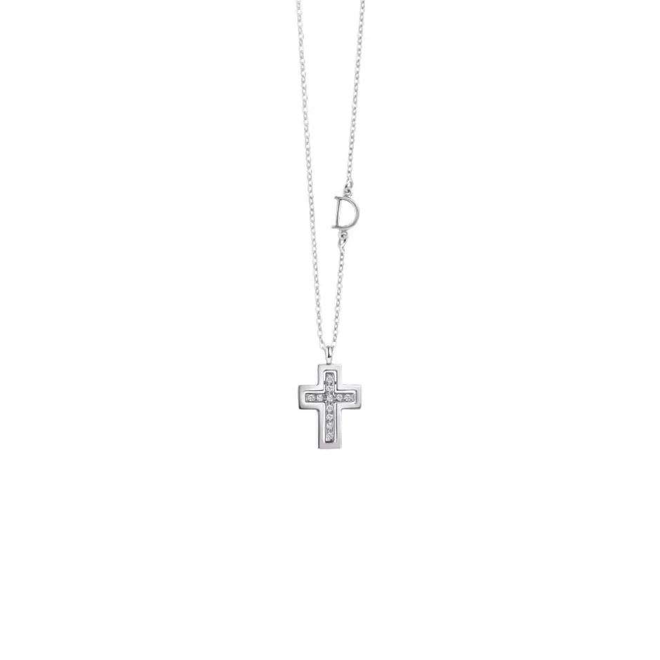 Uomo Damiani Uomo | Collane>Collana in oro bianco con diamanti