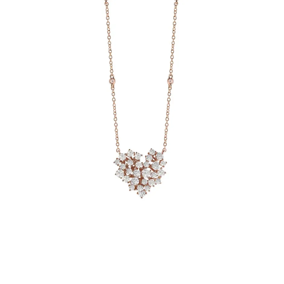 Damiani Collane>Collana in oro rosa con diamanti