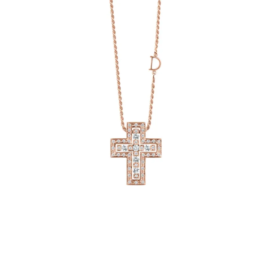 Uomo Damiani Uomo | Collane>Collana in oro rosa con diamanti
