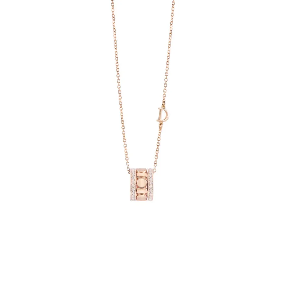 Uomo Damiani Uomo | Collane>Collana in oro rosa con diamanti, 8,3 mm.