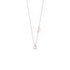 Damiani Collane>Collana in oro rosa con diamante taglio smeraldo