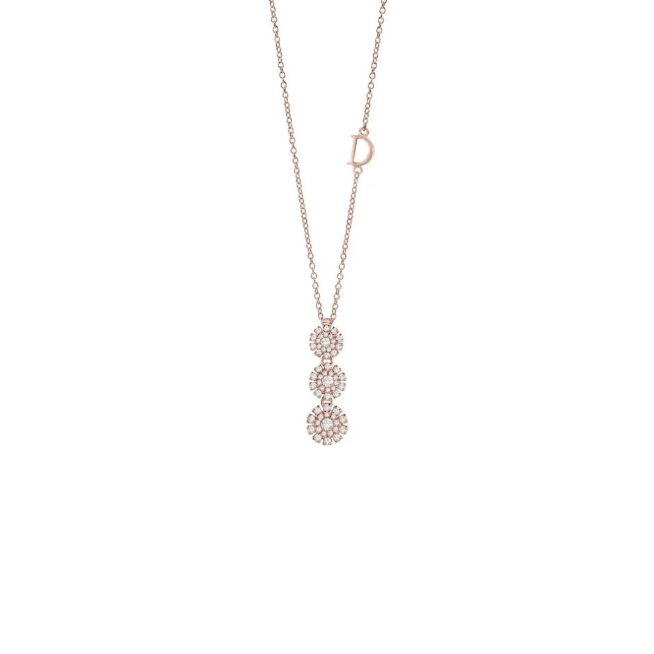 Damiani Collane>Collana in oro rosa con diamanti