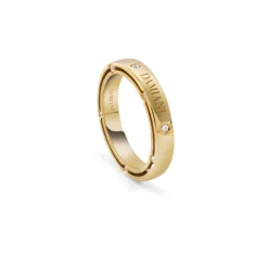 Damiani Fedi Nuziali>Fede nuziale in oro giallo con diamanti, 3,40 mm.