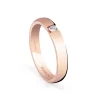 Damiani Fedi Nuziali>Fede nuziale in oro rosa con diamante esterno, 3,50 mm.