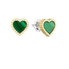 Damiani Orecchini>Orecchini in oro giallo e bianco con malachite