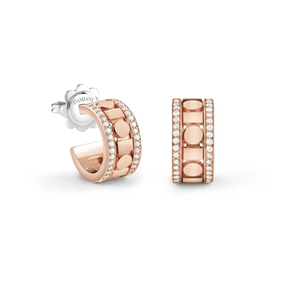 Uomo Damiani Uomo | Orecchini>Orecchini in oro rosa con diamanti, 5,7 mm.