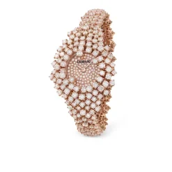 Damiani Orologi>Orologio full pavé in oro rosa con diamanti