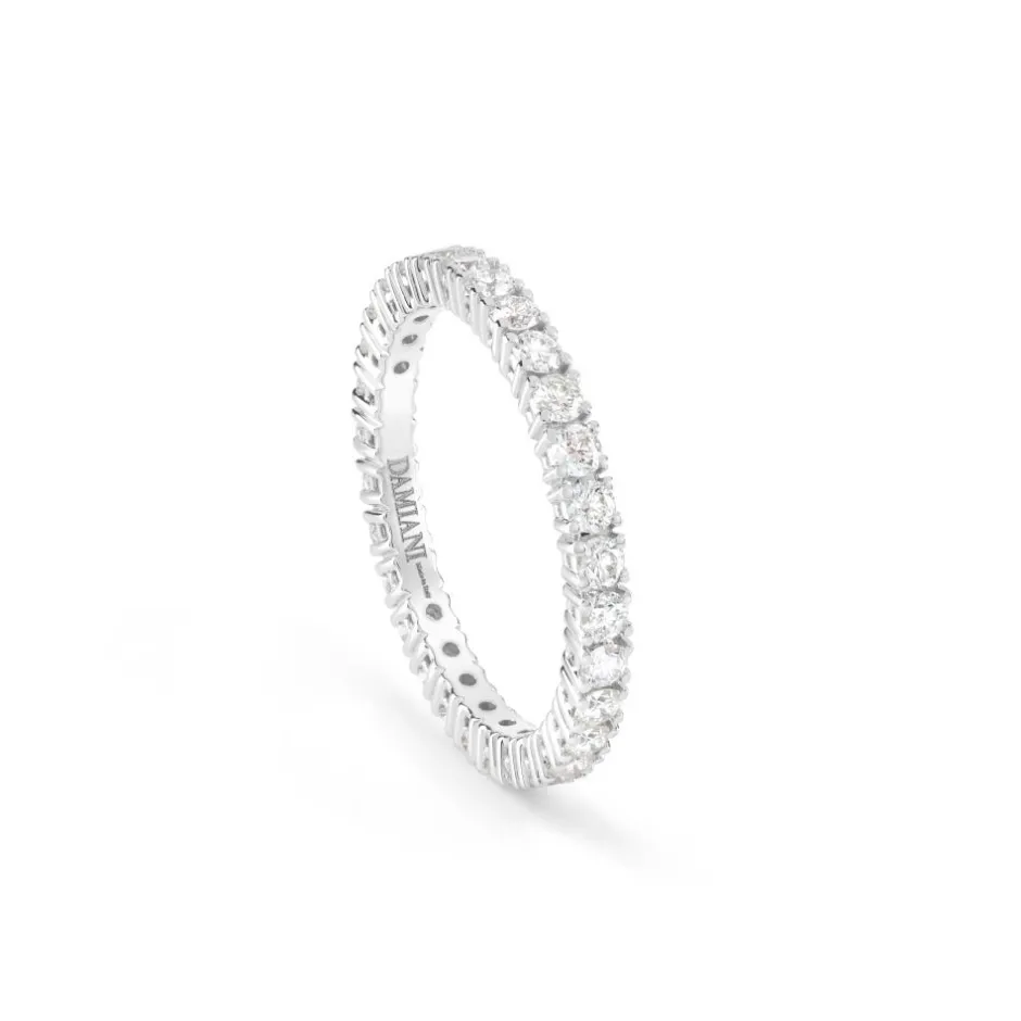 Damiani Fedi Nuziali | Anelli>Veretta in oro bianco con diamanti, 2,10 carati